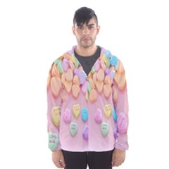 Valentine Day Heart Capsule Men s Hooded Windbreaker by artworkshop