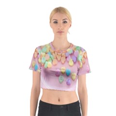 Valentine Day Heart Capsule Cotton Crop Top