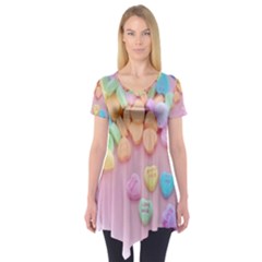 Valentine Day Heart Capsule Short Sleeve Tunic 