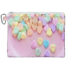 Valentine Day Heart Capsule Canvas Cosmetic Bag (xxl) by artworkshop