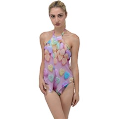 Valentine Day Heart Capsule Go With The Flow One Piece Swimsuit by artworkshop