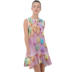 Valentine Day Heart Capsule Frill Swing Dress by artworkshop