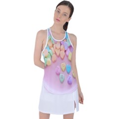 Valentine Day Heart Capsule Racer Back Mesh Tank Top by artworkshop