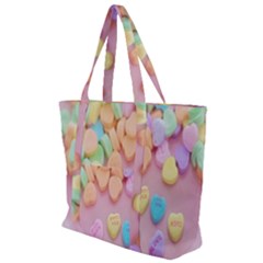 Valentine Day Heart Capsule Zip Up Canvas Bag by artworkshop