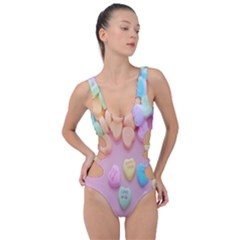 Valentine Day Heart Capsule Side Cut Out Swimsuit by artworkshop