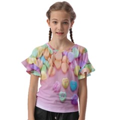 Valentine Day Heart Capsule Kids  Cut Out Flutter Sleeves by artworkshop