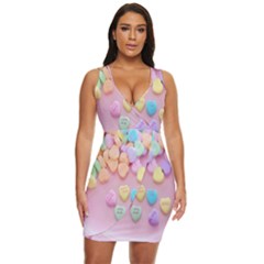 Valentine Day Heart Capsule Draped Bodycon Dress by artworkshop