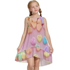 Valentine Day Heart Capsule Kids  Frill Swing Dress by artworkshop