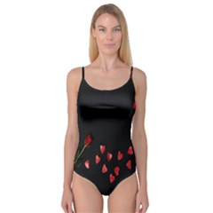 Valentine Day Heart Flower Camisole Leotard  by artworkshop