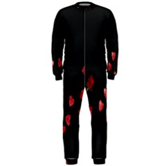 Valentine Day Heart Flower Onepiece Jumpsuit (men) by artworkshop