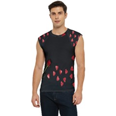 Valentine Day Heart Flower Men s Raglan Cap Sleeve Tee