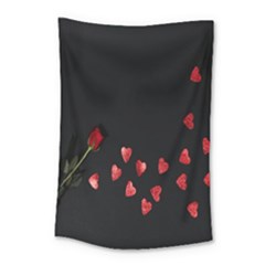 Valentine Day Heart Flower Small Tapestry by artworkshop