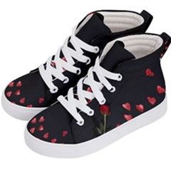 Valentine Day Heart Flower Kids  Hi-top Skate Sneakers by artworkshop