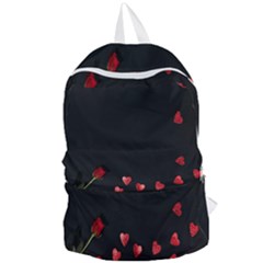 Valentine Day Heart Flower Foldable Lightweight Backpack by artworkshop