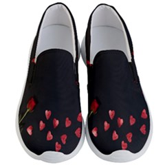 Valentine Day Heart Flower Men s Lightweight Slip Ons by artworkshop