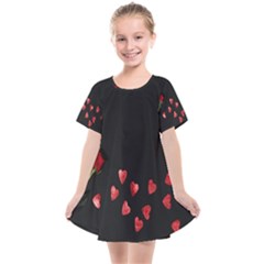 Valentine Day Heart Flower Kids  Smock Dress by artworkshop