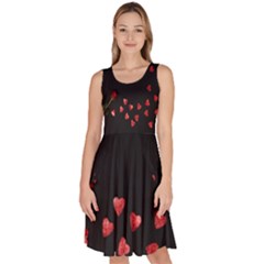 Valentine Day Heart Flower Knee Length Skater Dress With Pockets by artworkshop