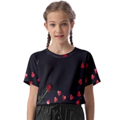 Valentine Day Heart Flower Kids  Basic Tee by artworkshop