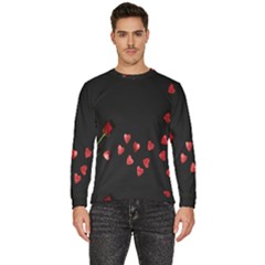 Valentine Day Heart Flower Men s Fleece Sweatshirt by artworkshop