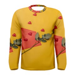 Valentine Day Heart Flower Gift Men s Long Sleeve Tee by artworkshop