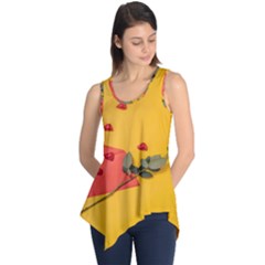 Valentine Day Heart Flower Gift Sleeveless Tunic by artworkshop