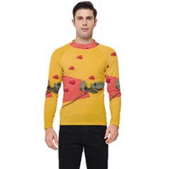 Valentine Day Heart Flower Gift Men s Long Sleeve Rash Guard by artworkshop