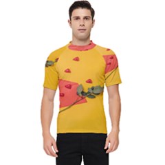 Valentine Day Heart Flower Gift Men s Short Sleeve Rash Guard by artworkshop