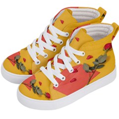 Valentine Day Heart Flower Gift Kids  Hi-top Skate Sneakers