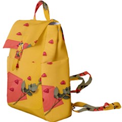 Valentine Day Heart Flower Gift Buckle Everyday Backpack by artworkshop