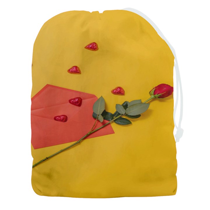 Valentine Day Heart Flower Gift Drawstring Pouch (3XL)