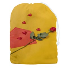 Valentine Day Heart Flower Gift Drawstring Pouch (3xl) by artworkshop