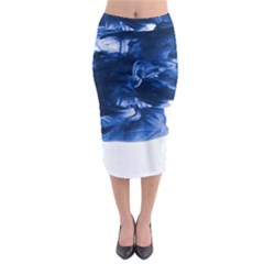 Moving Water And Ink Midi Pencil Skirt by artworkshop