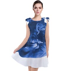 Moving Water And Ink Tie Up Tunic Dress