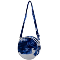 Moving Water And Ink Crossbody Circle Bag by artworkshop