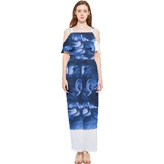 Moving Water And Ink Draped Sleeveless Chiffon Jumpsuit