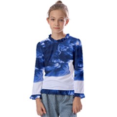 Moving Water And Ink Kids  Frill Detail Tee