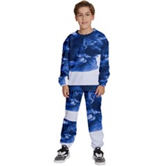 Moving Water And Ink Kids  Sweatshirt Set