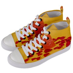 Valentine Day Heart Love Potion Women s Mid-top Canvas Sneakers by artworkshop