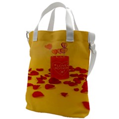 Valentine Day Heart Love Potion Canvas Messenger Bag by artworkshop