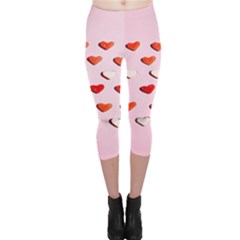 Lolly Candy  Valentine Day Capri Leggings  by artworkshop