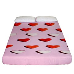 Lolly Candy  Valentine Day Fitted Sheet (king Size) by artworkshop