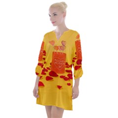 Valentine Day Heart Love Potion Open Neck Shift Dress by artworkshop