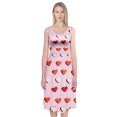 Lolly Candy  Valentine Day Midi Sleeveless Dress by artworkshop