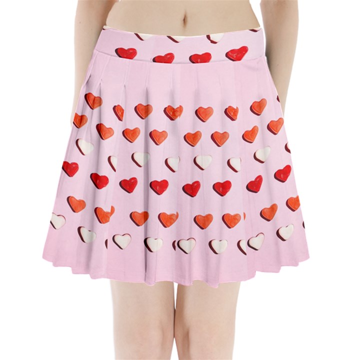 Lolly Candy  Valentine Day Pleated Mini Skirt