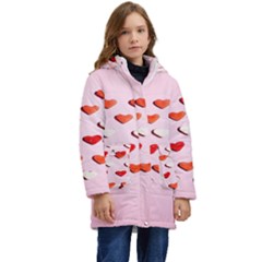 Lolly Candy  Valentine Day Kid s Hooded Longline Puffer Jacket by artworkshop