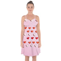 Lolly Candy  Valentine Day Ruffle Detail Chiffon Dress by artworkshop