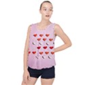 Lolly Candy  Valentine Day Bubble Hem Chiffon Tank Top View1