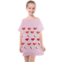 Lolly Candy  Valentine Day Kids  One Piece Chiffon Dress by artworkshop