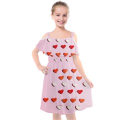 Lolly Candy  Valentine Day Kids  Cut Out Shoulders Chiffon Dress by artworkshop