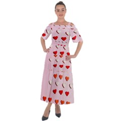 Lolly Candy  Valentine Day Shoulder Straps Boho Maxi Dress  by artworkshop